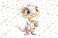 Dinosaur Princess Ball Clipart PNG, Baby Dinos Gowns &amp; Tux Product Image 5