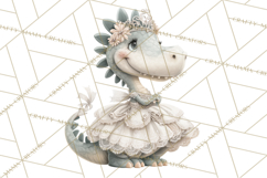 Dinosaur Princess Ball Clipart PNG, Baby Dinos Gowns &amp; Tux Product Image 5