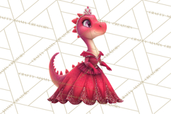Dinosaur Princess Ball Clipart PNG, Baby Dinos Gowns &amp; Tux Product Image 3