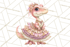 Dinosaur Princess Ball Clipart PNG, Baby Dinos Gowns &amp; Tux Product Image 4