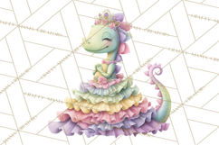 Dinosaur Princess Ball Clipart PNG, Baby Dinos Gowns &amp; Tux Product Image 5
