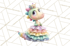 Dinosaur Princess Ball Clipart PNG, Baby Dinos Gowns &amp; Tux Product Image 2