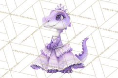 Dinosaur Princess Ball Clipart PNG, Baby Dinos Gowns &amp; Tux Product Image 5