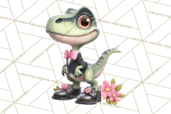 Dinosaur Princess Ball Clipart PNG, Baby Dinos Gowns &amp; Tux Product Image 5