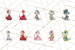 Dinosaur Princess Ball Clipart PNG, Baby Dinos Gowns &amp; Tux Product Image 5