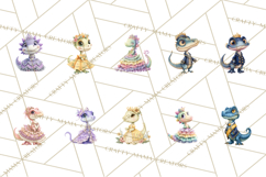 Dinosaur Princess Ball Clipart PNG, Baby Dinos Gowns &amp; Tux Product Image 9