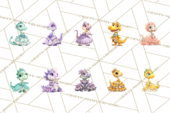 Dinosaur Princess Ball Clipart PNG, Baby Dinos Gowns &amp; Tux Product Image 6
