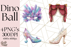 Dinosaur Princess Ball Clipart PNG, Baby Dinos Gowns &amp; Tux Product Image 1