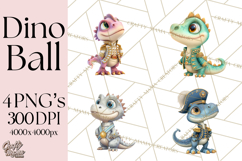 Dinosaur Princess Ball Clipart PNG, Baby Dinos Gowns &amp; Tux Product Image 1