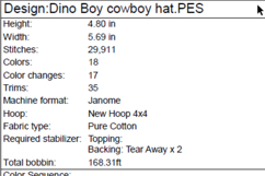 Set of 6 Boys on Dinosaurs with Various Hats Emb Design Product Image 8