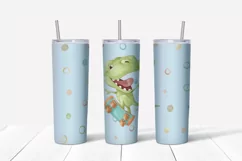 Dino boys sublimation design Skinny tumbler wrap design 