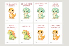 Valentine Classroom Dino Cards, valentine classroom cards Product Image 2