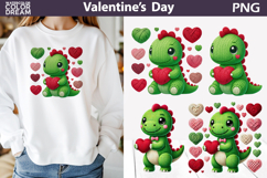 Dino Valentine Clipart | Dinosaur Valentine&#039;s Day Product Image 1