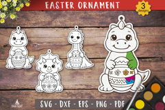 Dino Easter Ornament SVG Painting Toy