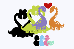 Dino Family Love Topper 3D SVG Product Image 3