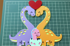 Dino Family Love Topper 3D SVG Product Image 4