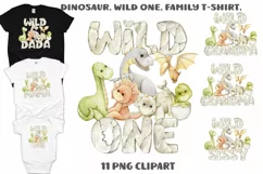 dinosaur wild one family shirt dino birthday party T-shirt s Product Image 1