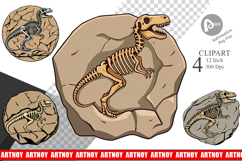 Dino Fossil Clipart Product Image 1
