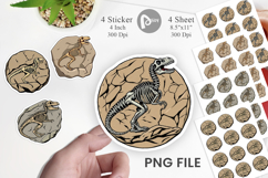 Dino Fossil Sticker Product Image 1