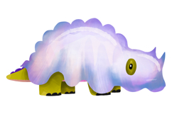 Halloween Ghost Dinosaur Clipart Set Hand-Drawn Product Image 4