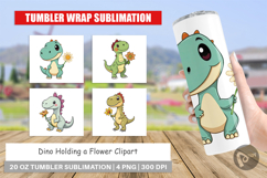 Tumbler Dino with Flower Product Image 1