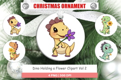 Ornament Dino with Flower Product Image 1