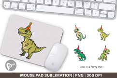 Mouse Pad Party Hat Dino Product Image 1