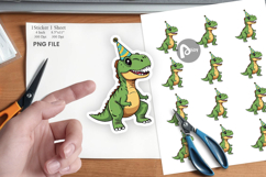 Party Hat Dino Sticker Product Image 1