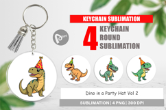 Keychain Party Hat Dino Product Image 1