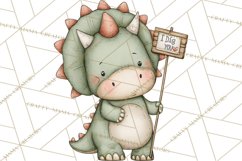 Dino-Mite Clipart PNG, Cute Baby Dinosaur Valentine Clip Art Product Image 4