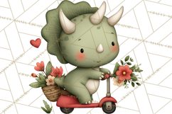 Dino-Mite Clipart PNG, Cute Baby Dinosaur Valentine Clip Art Product Image 4