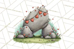 Dino-Mite Clipart PNG, Cute Baby Dinosaur Valentine Clip Art Product Image 5
