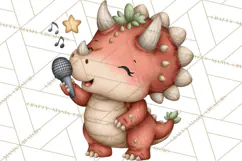 Dino-Mite Clipart PNG, Cute Baby Dinosaur Valentine Clip Art Product Image 5