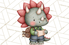 Dino-Mite Clipart PNG, Cute Baby Dinosaur Valentine Clip Art Product Image 4