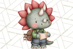 Dino-Mite Clipart PNG, Cute Baby Dinosaur Valentine Clip Art Product Image 4