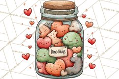 Dino-Mite Clipart PNG, Cute Baby Dinosaur Valentine Clip Art Product Image 4