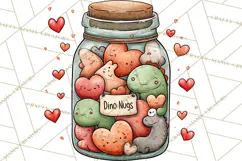 Dino-Mite Clipart PNG, Cute Baby Dinosaur Valentine Clip Art Product Image 4