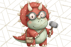 Dino-Mite Clipart PNG, Cute Baby Dinosaur Valentine Clip Art Product Image 5