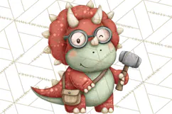 Dino-Mite Clipart PNG, Cute Baby Dinosaur Valentine Clip Art Product Image 5