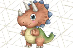 Dino-Mite Clipart PNG, Cute Baby Dinosaur Valentine Clip Art Product Image 2