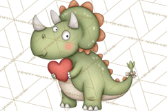 Dino-Mite Clipart PNG, Cute Baby Dinosaur Valentine Clip Art Product Image 5