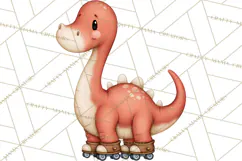 Dino-Mite Clipart PNG, Cute Baby Dinosaur Valentine Clip Art Product Image 4