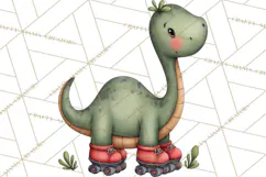 Dino-Mite Clipart PNG, Cute Baby Dinosaur Valentine Clip Art Product Image 5