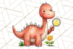 Dino-Mite Clipart PNG, Cute Baby Dinosaur Valentine Clip Art Product Image 4