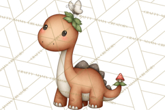 Dino-Mite Clipart PNG, Cute Baby Dinosaur Valentine Clip Art Product Image 3