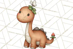 Dino-Mite Clipart PNG, Cute Baby Dinosaur Valentine Clip Art Product Image 3