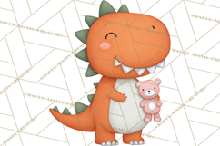 Dino-Mite Clipart PNG, Cute Baby Dinosaur Valentine Clip Art Product Image 5