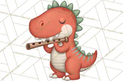 Dino-Mite Clipart PNG, Cute Baby Dinosaur Valentine Clip Art Product Image 2