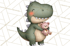 Dino-Mite Clipart PNG, Cute Baby Dinosaur Valentine Clip Art Product Image 2
