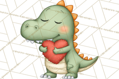 Dino-Mite Clipart PNG, Cute Baby Dinosaur Valentine Clip Art Product Image 3